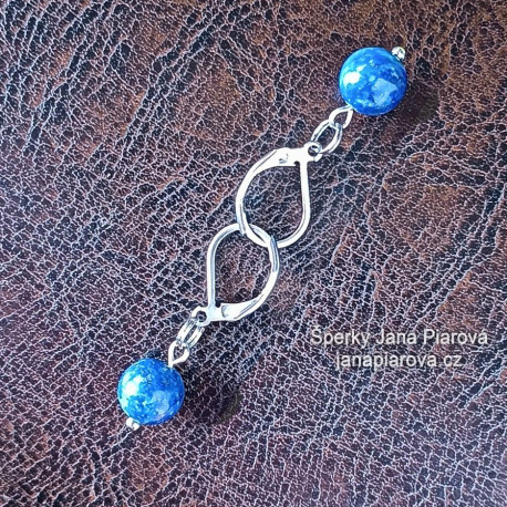 Náušnice / LAPIS LAZULI - lazurit / Kulička 9 mm